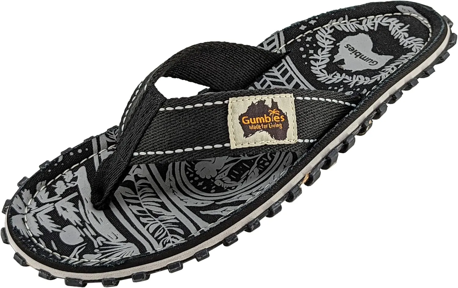 Gumbies Islander Unisex Flip Flops, with Supersoft Cotton Toe Post and Durable Recycled Rubber Sole - Comfort Guaranteed