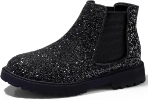 Harvest Land Girl Boots Kids Ankle Boots Warm Side Zipper Low Heel Short Booties Winter Anti-Slip Outdoor Shoes for Little Kids/Big Kids