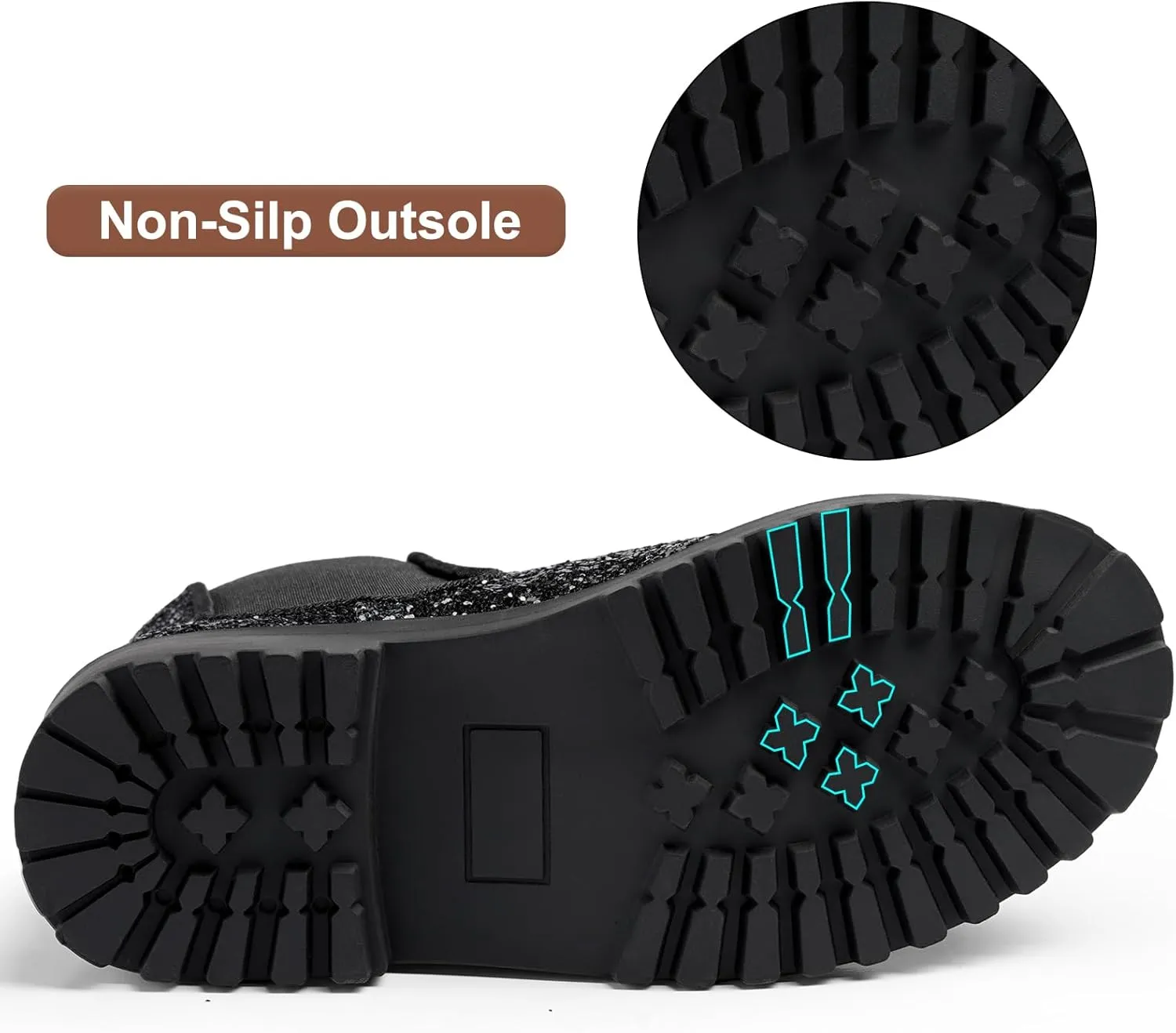 Harvest Land Girl Boots Kids Ankle Boots Warm Side Zipper Low Heel Short Booties Winter Anti-Slip Outdoor Shoes for Little Kids/Big Kids