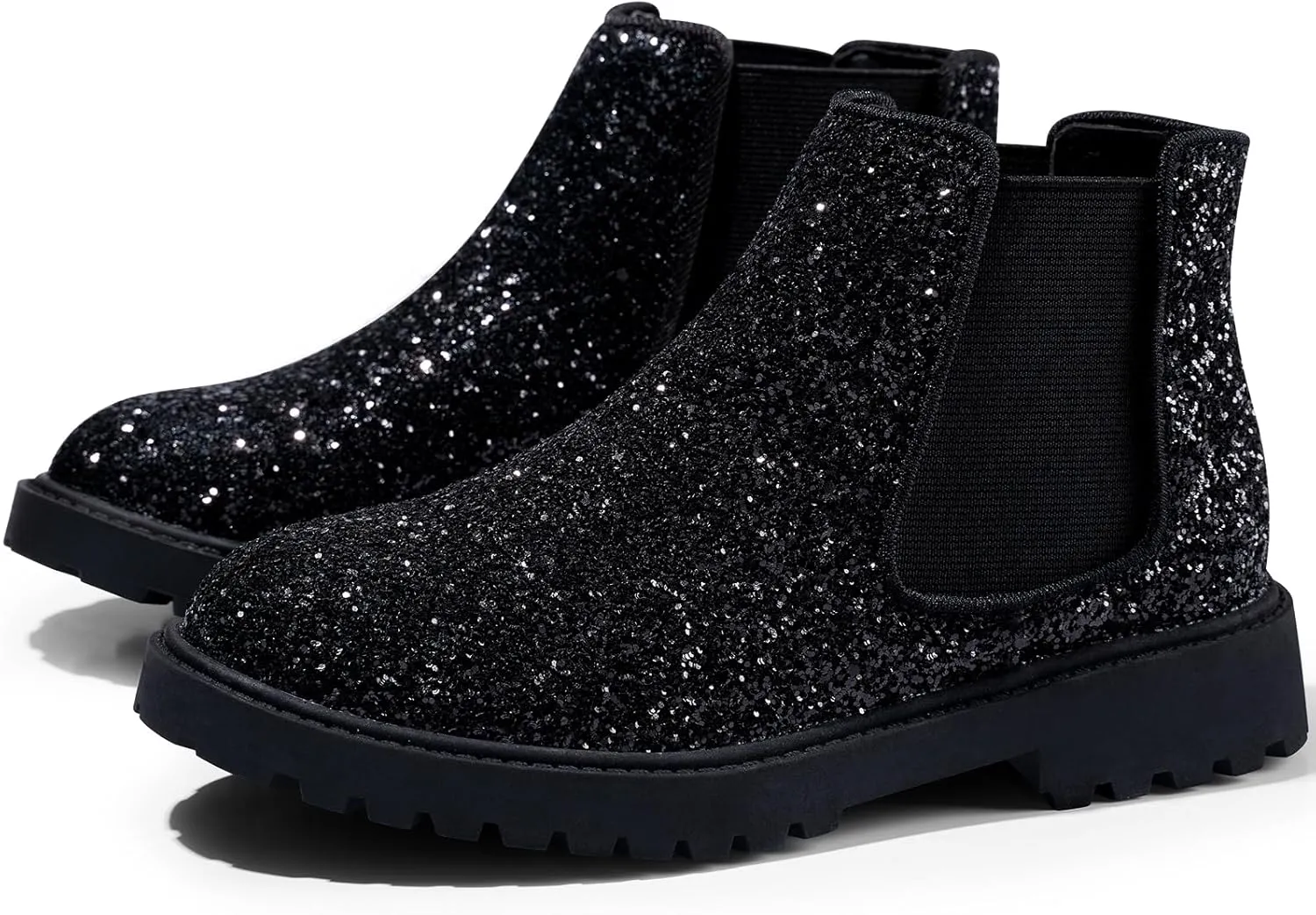 Harvest Land Girl Boots Kids Ankle Boots Warm Side Zipper Low Heel Short Booties Winter Anti-Slip Outdoor Shoes for Little Kids/Big Kids