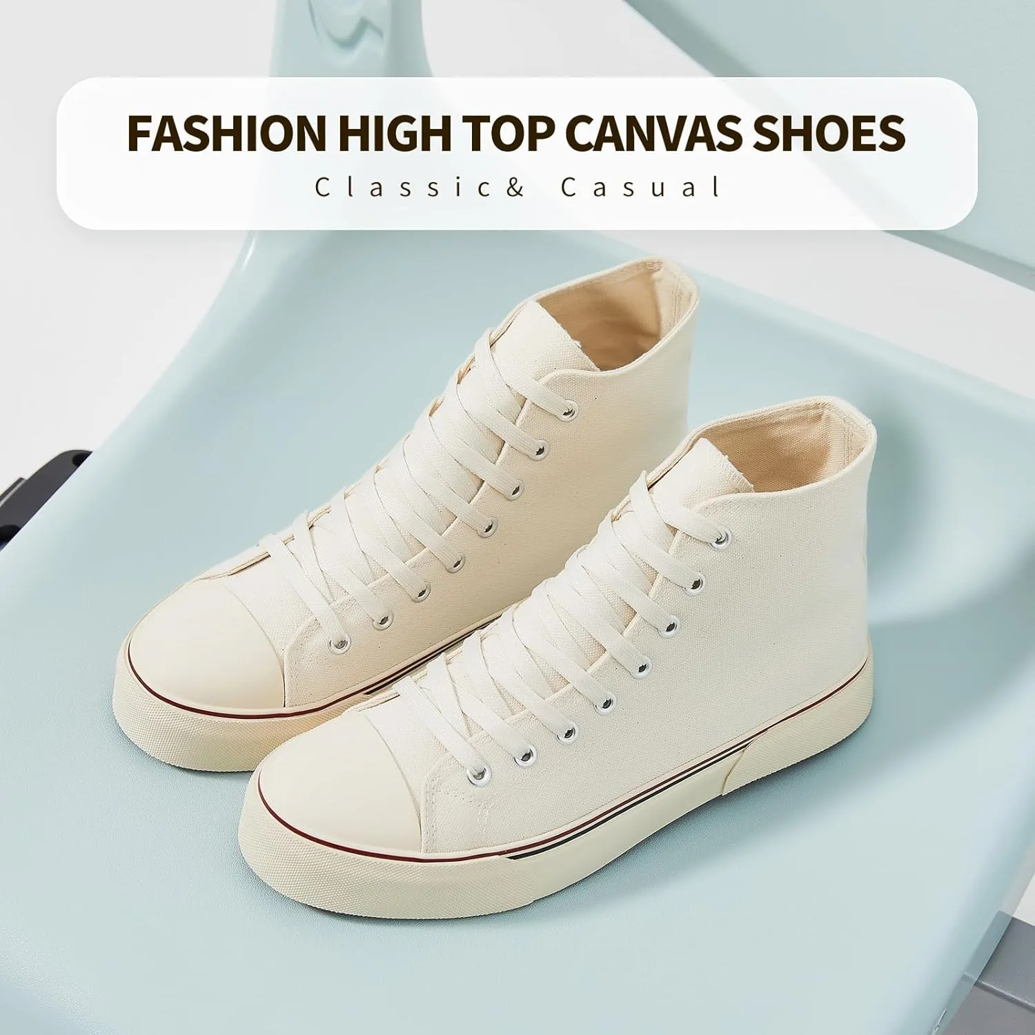 hash bubbie Unisex Fashion High top Sneakers Womens Classic High Tops Canvas Shoes Casual Tennis Shoes for Men