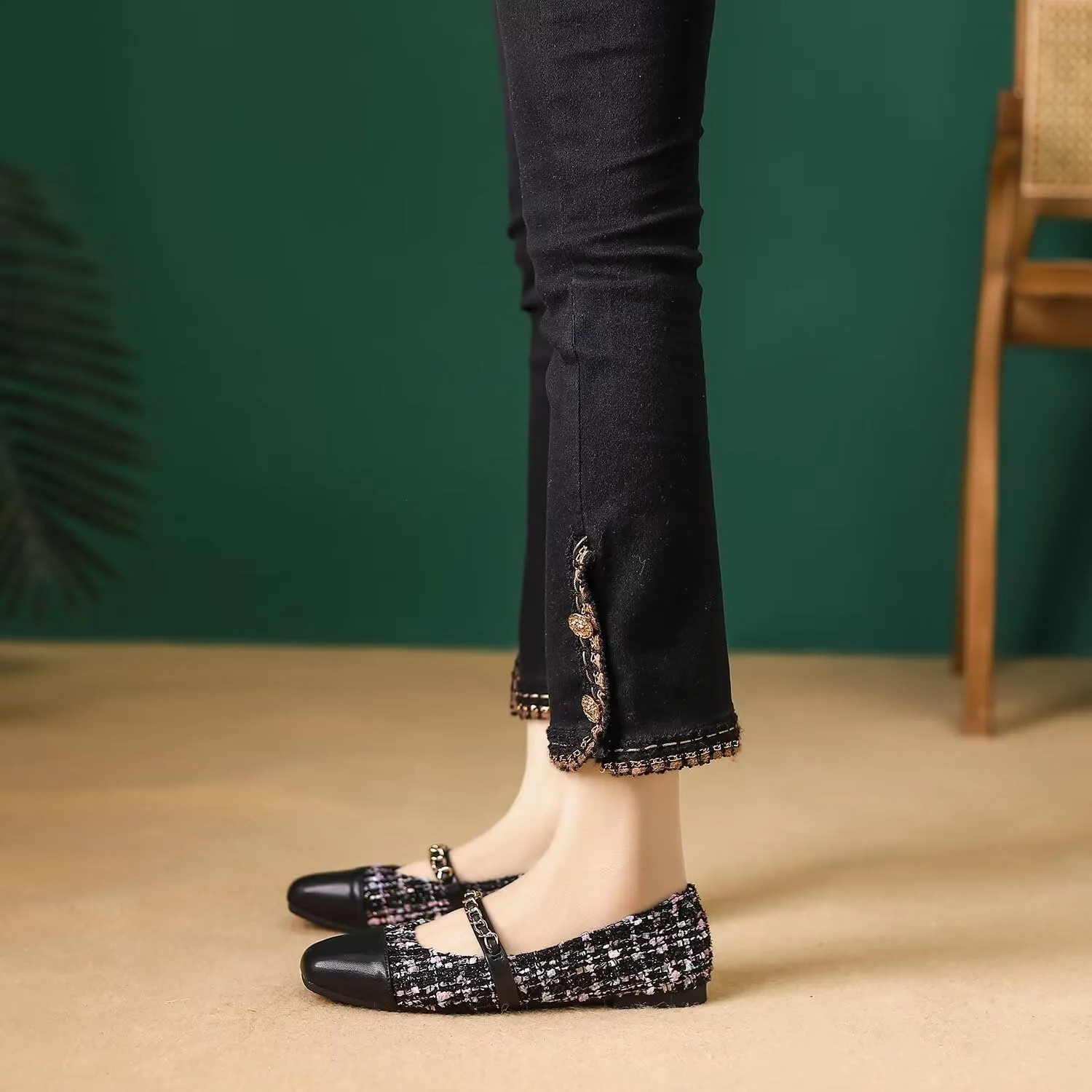 Hee grand Flats for Women, Mary Jane Shoes for Women, Women's Flats, Comfortable Flats Shoes Women, Womens Ballet Flats with Straps, Low Heel Dress Shoes,Womens Flats