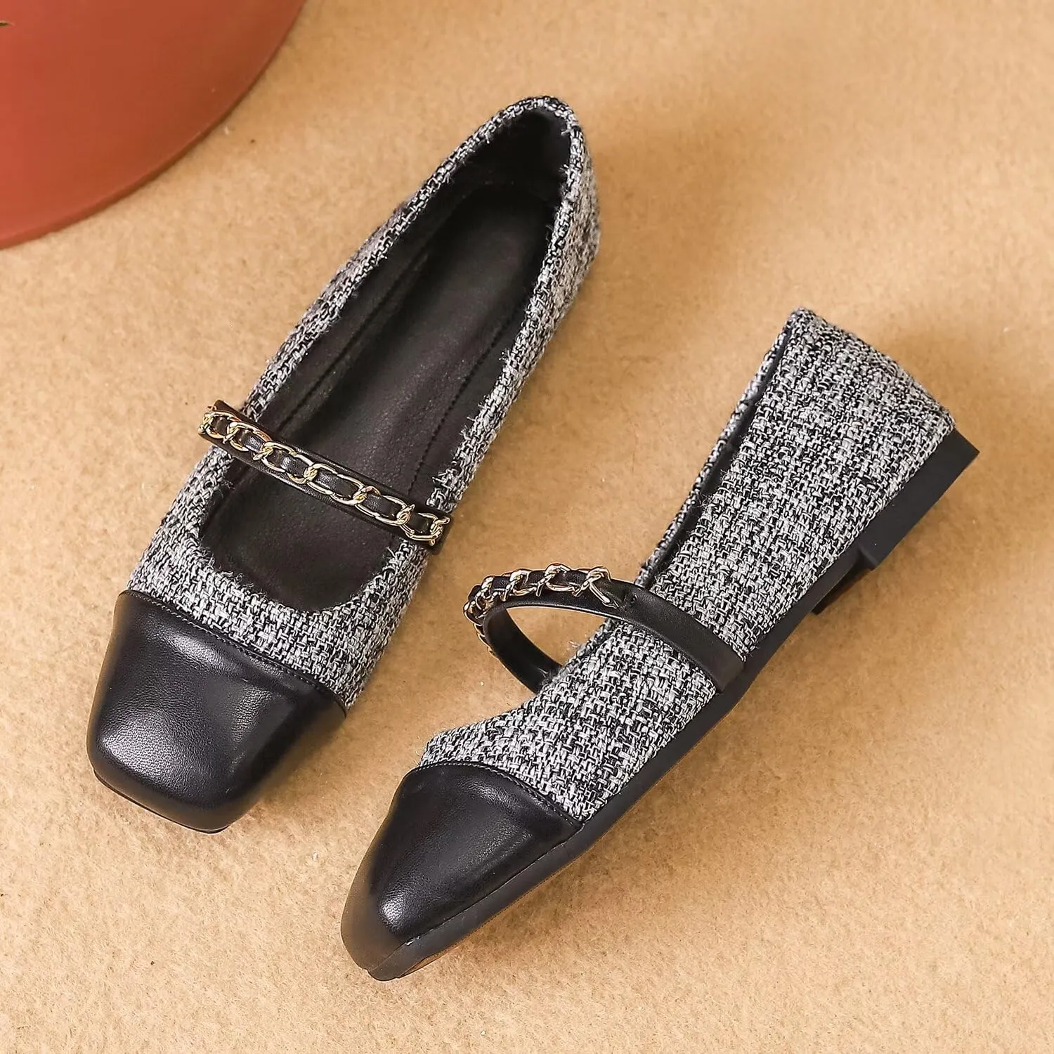 Hee grand Flats for Women, Mary Jane Shoes for Women, Women's Flats, Comfortable Flats Shoes Women, Womens Ballet Flats with Straps, Low Heel Dress Shoes,Womens Flats