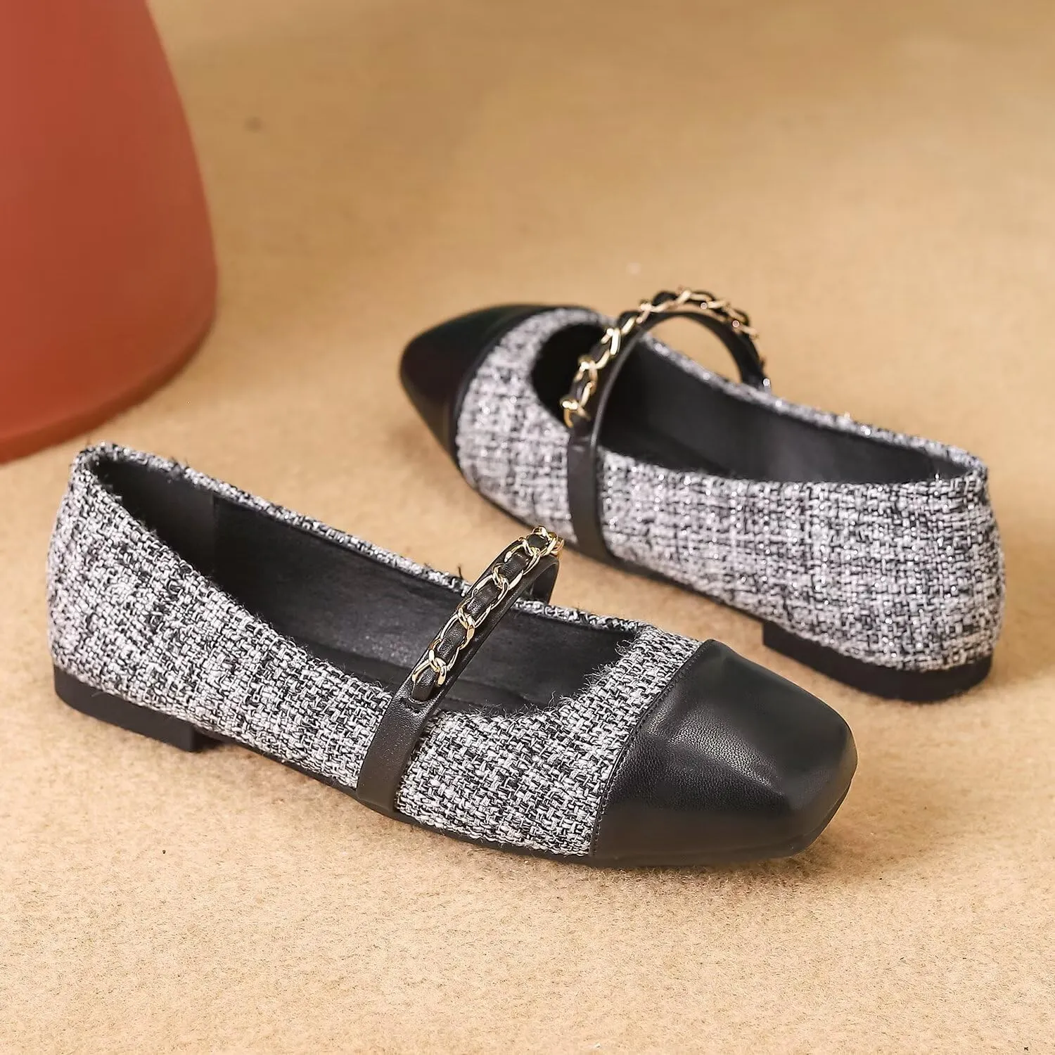 Hee grand Flats for Women, Mary Jane Shoes for Women, Women's Flats, Comfortable Flats Shoes Women, Womens Ballet Flats with Straps, Low Heel Dress Shoes,Womens Flats