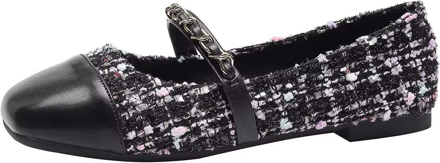 Hee grand Flats for Women, Mary Jane Shoes for Women, Women's Flats, Comfortable Flats Shoes Women, Womens Ballet Flats with Straps, Low Heel Dress Shoes,Womens Flats