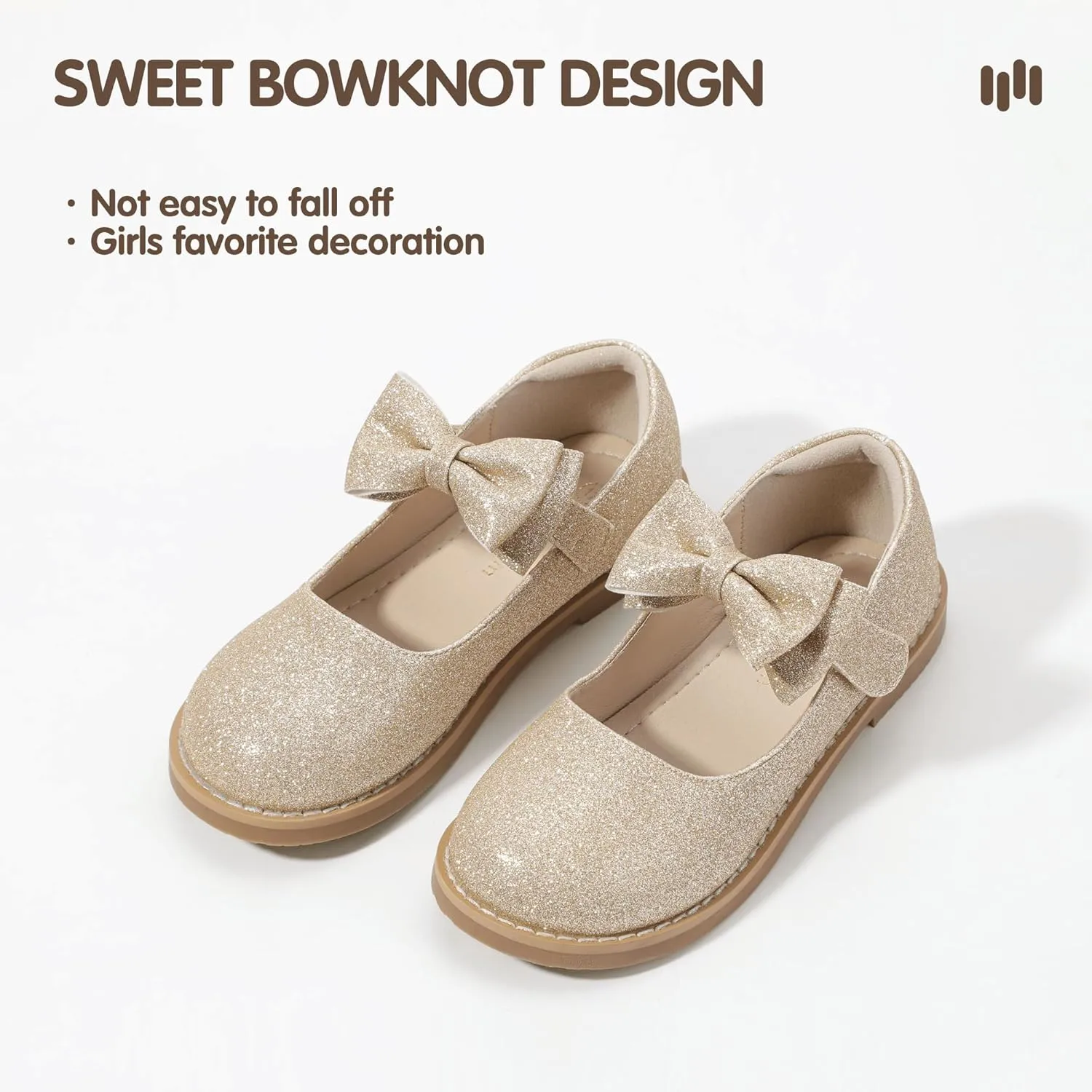 Hehainom Girls Mary Jane Shoes T-Strap Dress Ballet Flats Toddler Girls Wedding Party Uniform School Shoes