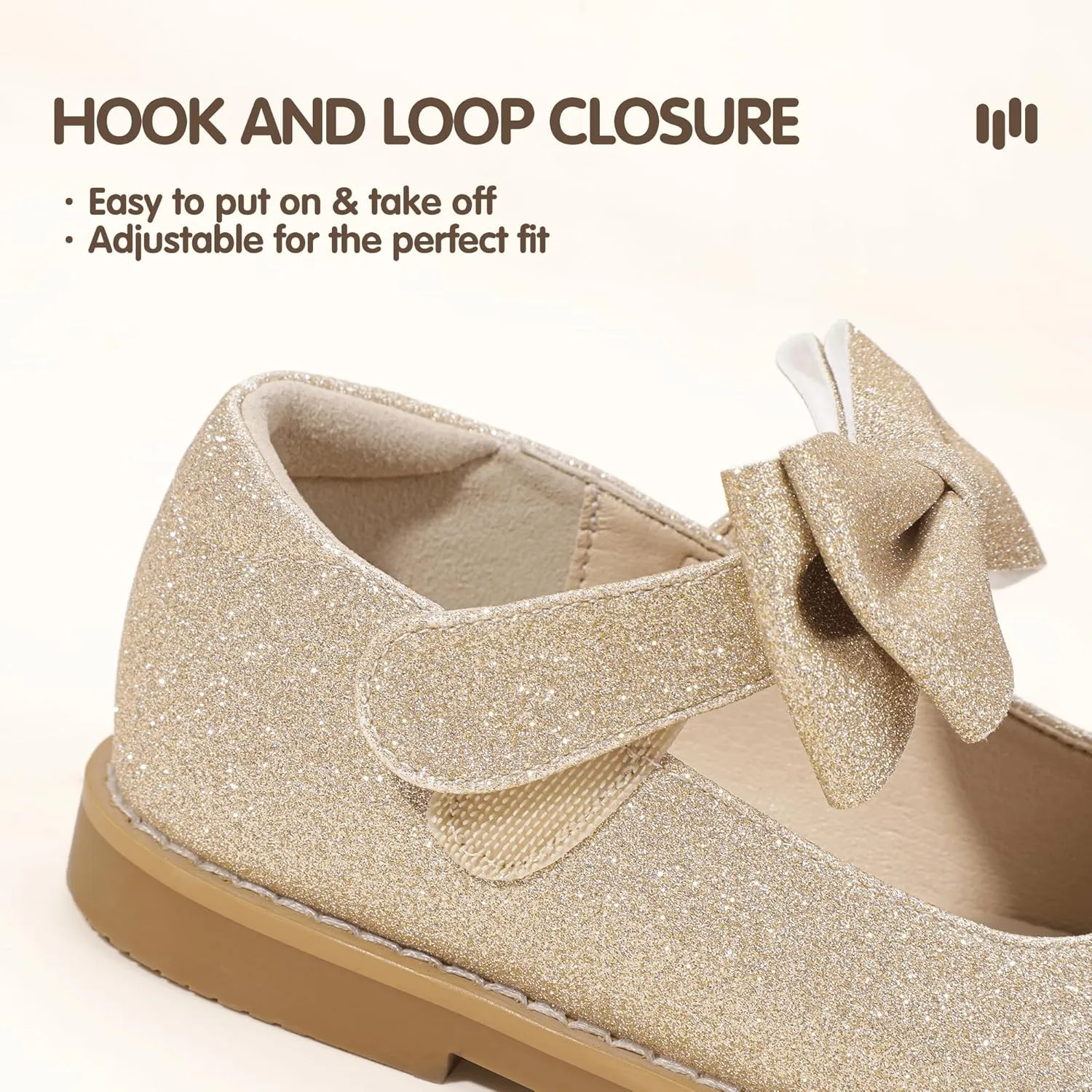 Hehainom Girls Mary Jane Shoes T-Strap Dress Ballet Flats Toddler Girls Wedding Party Uniform School Shoes