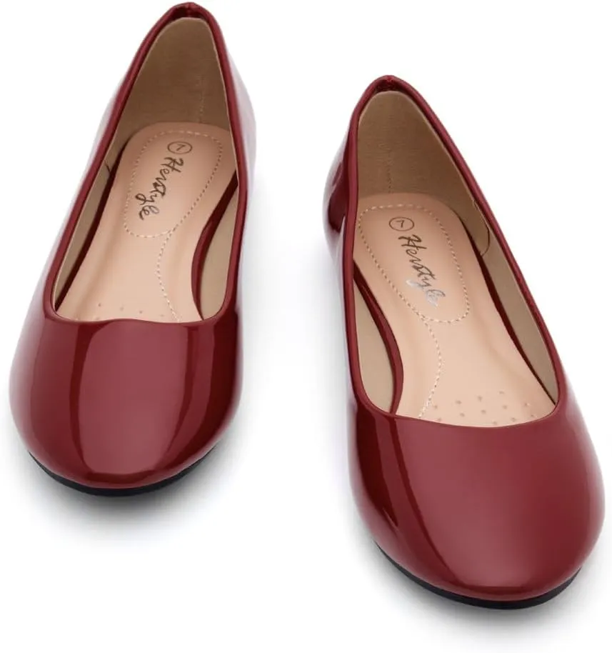 Herstyle Ever Memory Women's Ballet Flats Dressy Flat Shoes Almond Toe Ballerina Comfortable Slip-On Casual Flats for Daily Wear Work Office and Party