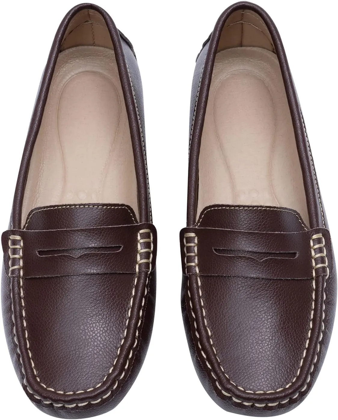 Heydonic Women's Loafers Moccasins Soft Casual Walking Driving Ladies Office Penny Flats Boat Shoes Women Slip On Comfortable Leather