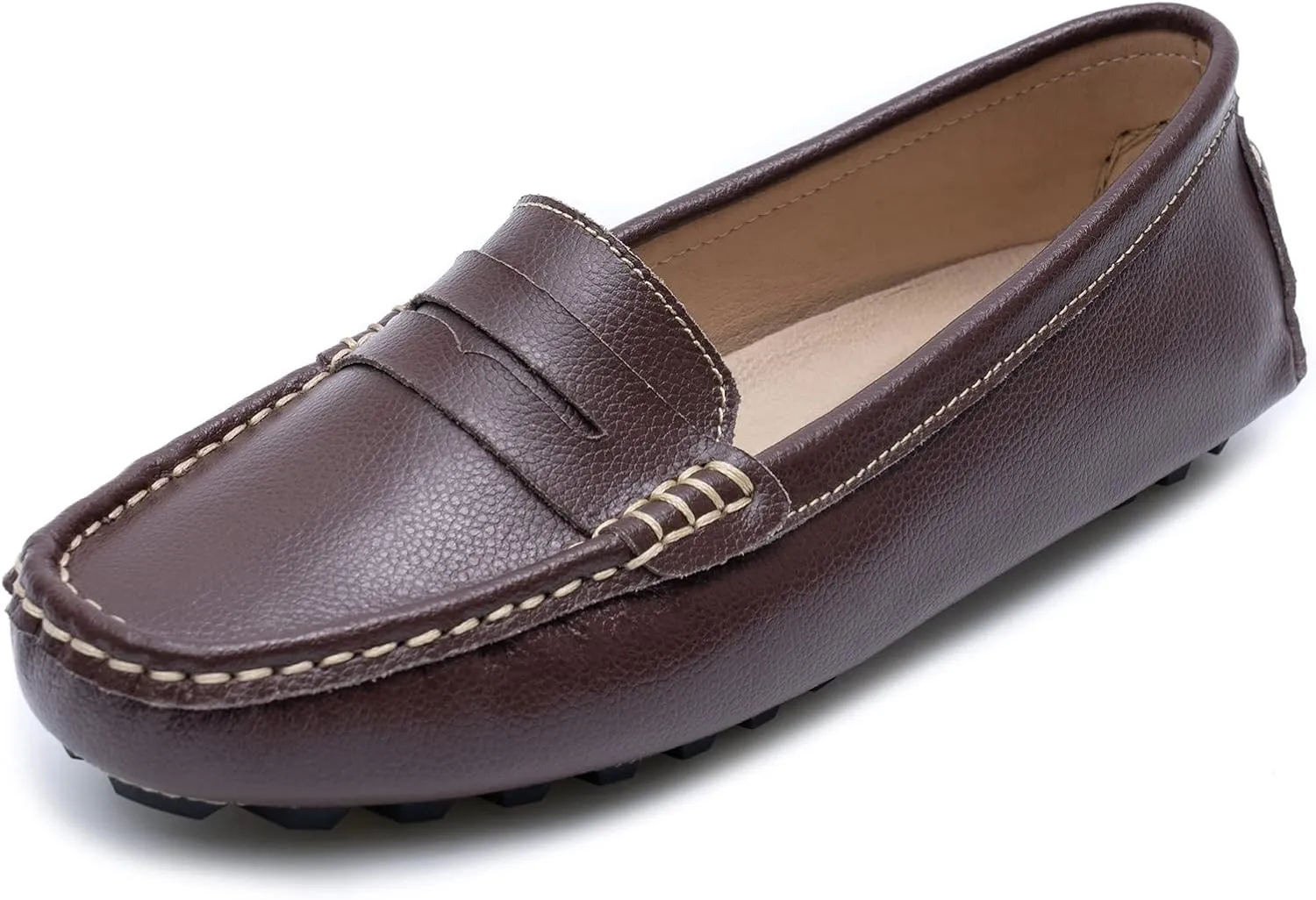 Heydonic Women's Loafers Moccasins Soft Casual Walking Driving Ladies Office Penny Flats Boat Shoes Women Slip On Comfortable Leather