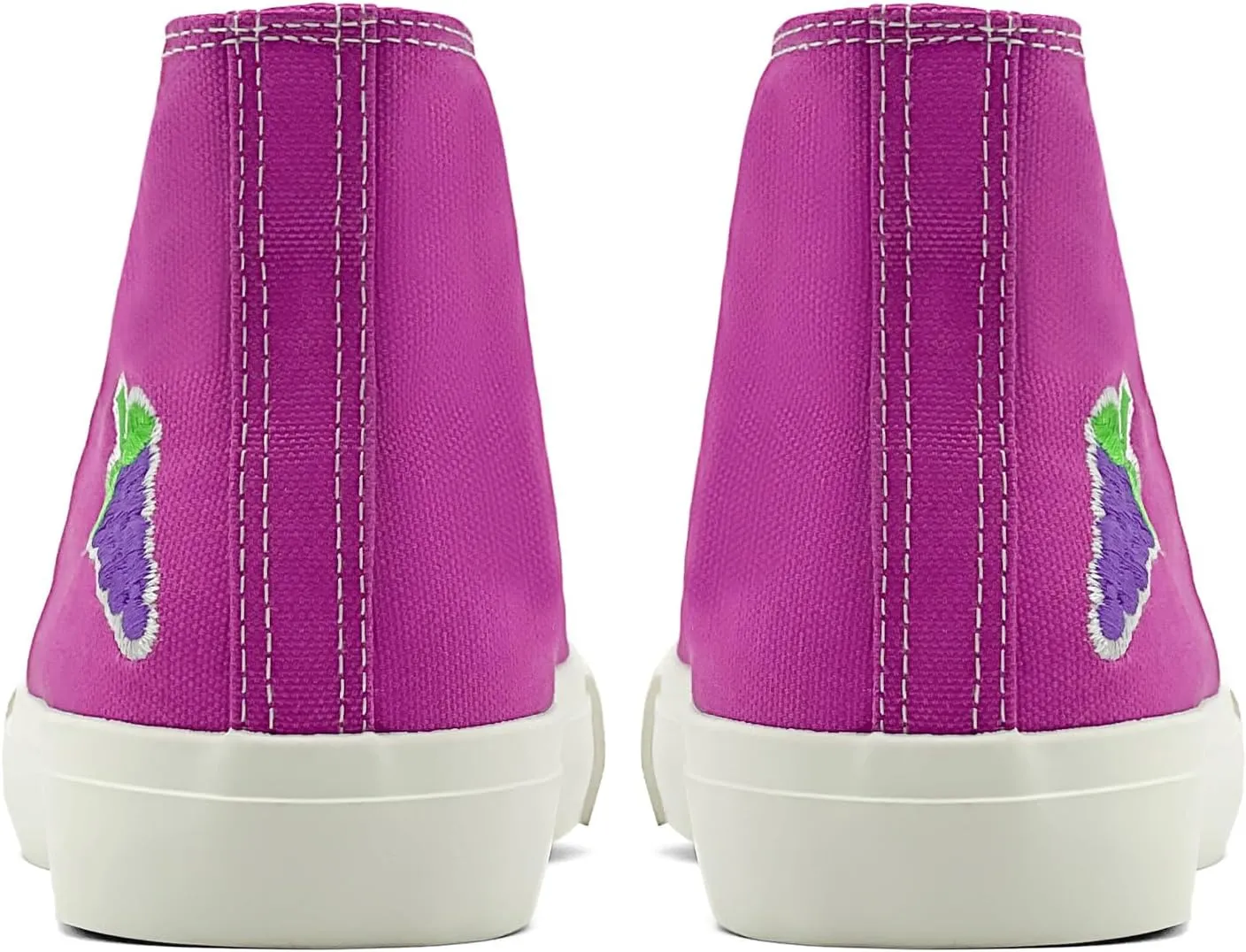 High Top Sneakers for Women Canvas Shoes Fruits Embroidery High Tops Women Casual Shoes Lace Up Fashion Sneakers