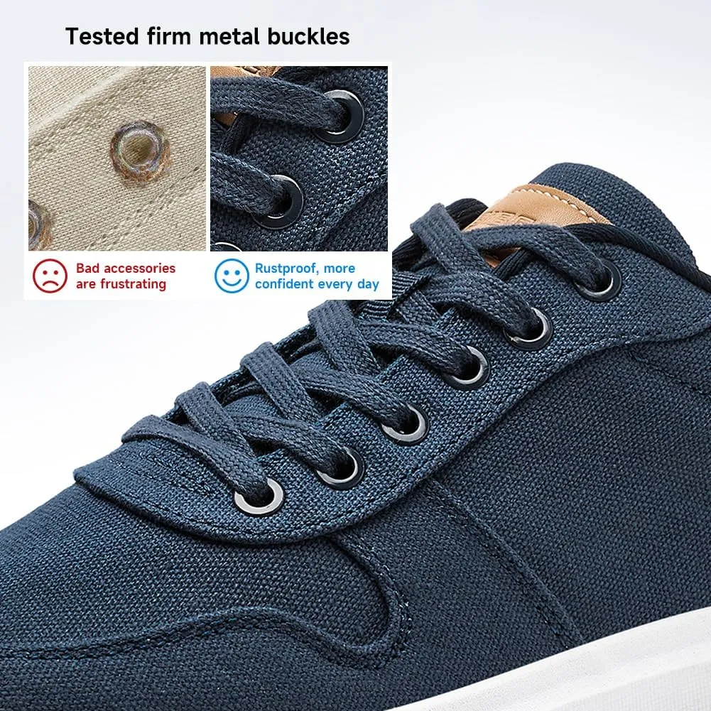 HOBIBEAR Men's Canvas Shoes Classic Low Top Sneakers Casual Walking Shoes