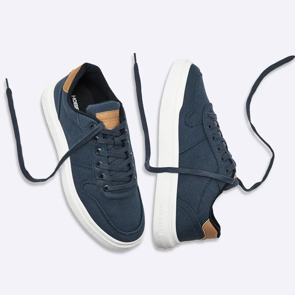 HOBIBEAR Men's Canvas Shoes Classic Low Top Sneakers Casual Walking Shoes