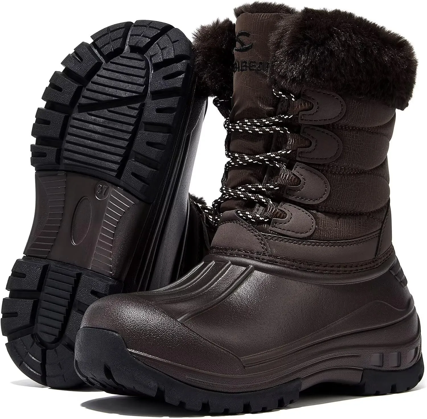 HOBIBEAR Women's Waterproof Winter Snow Boots Lightweight Anti-Slip Warm Outdoor Mid-Calf Booties