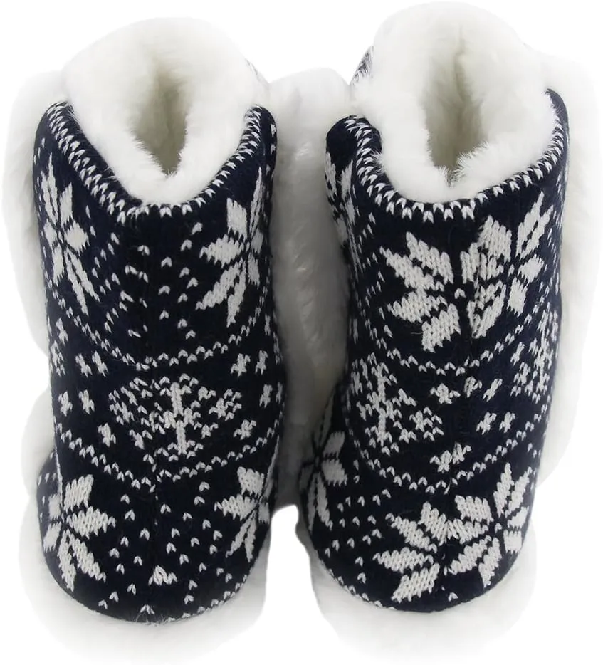 Home Slipper Women's Cute Fun Fuzzy Pom Pom Bedroom Booties Slippers Indoor Boots Slippers