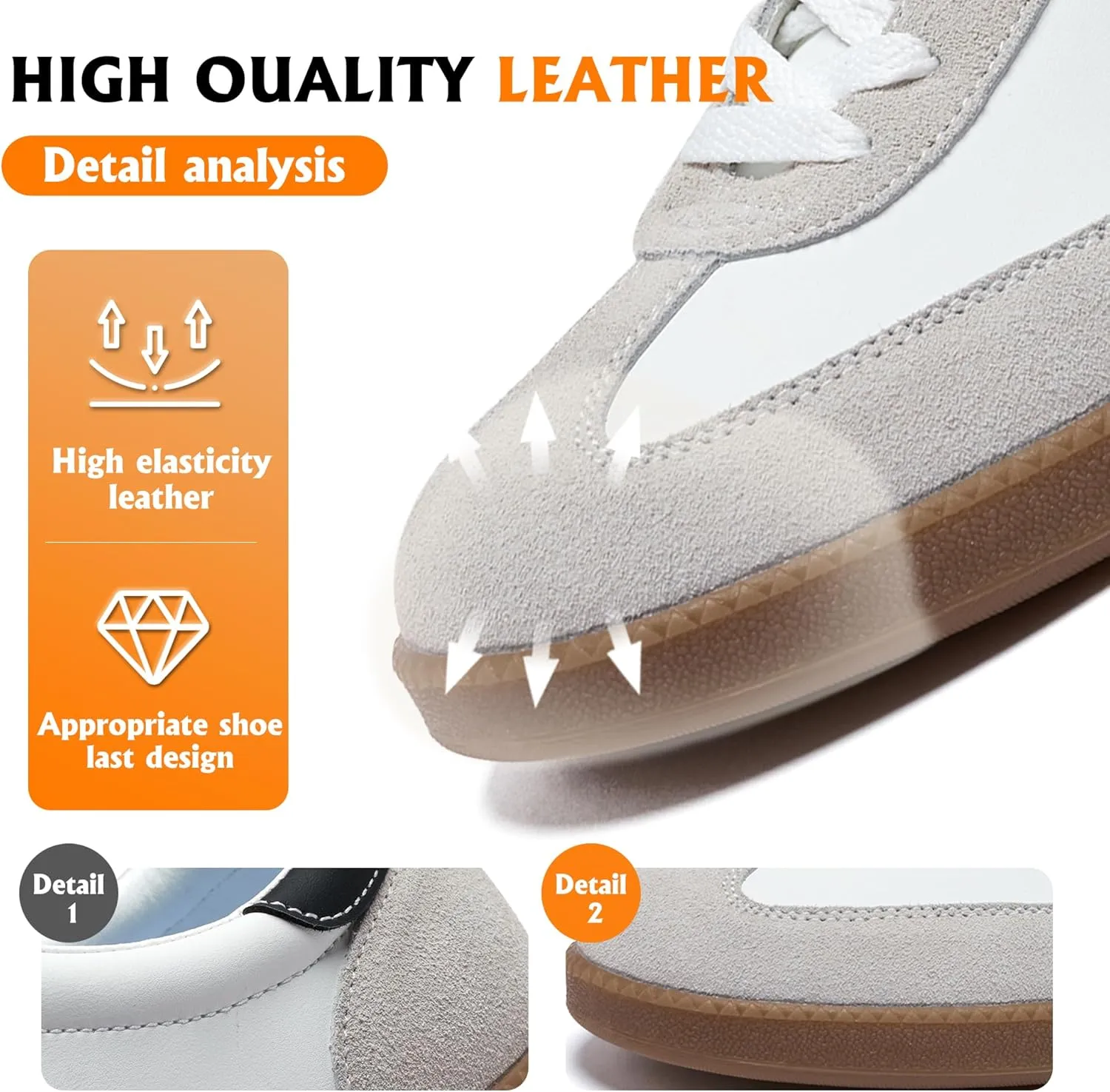 Hopelong Tennis Shoes Retro Leather Trainers Skateboarding Sneakers Shoes Casual Fashion Sneaker Lightweight for Women Men