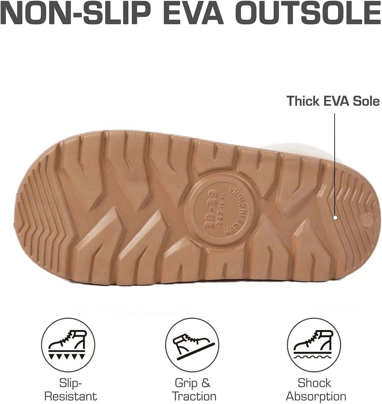 House Slippers For Woman Men, Womens slippers Platform EVA lightweight sole Warm Faux Fur Lined Suede Short Ankle Boots Memory Foam Fuzzy Slippers for Women Anti-Slip Boot Indoor Outdoor
