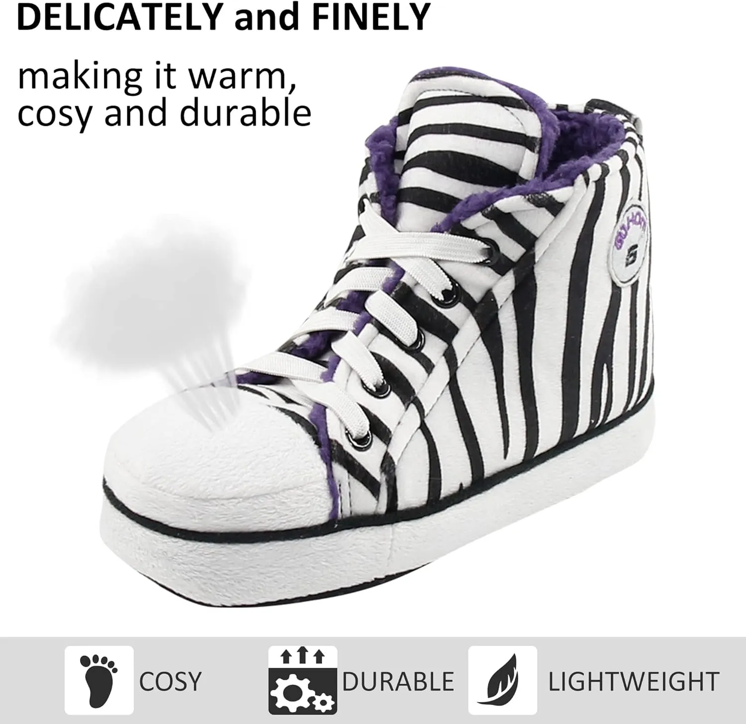 House Sneaker Slippers for Men Warm Winter Funny Cozy Indoor Sneakers Slipper Shoes Boys