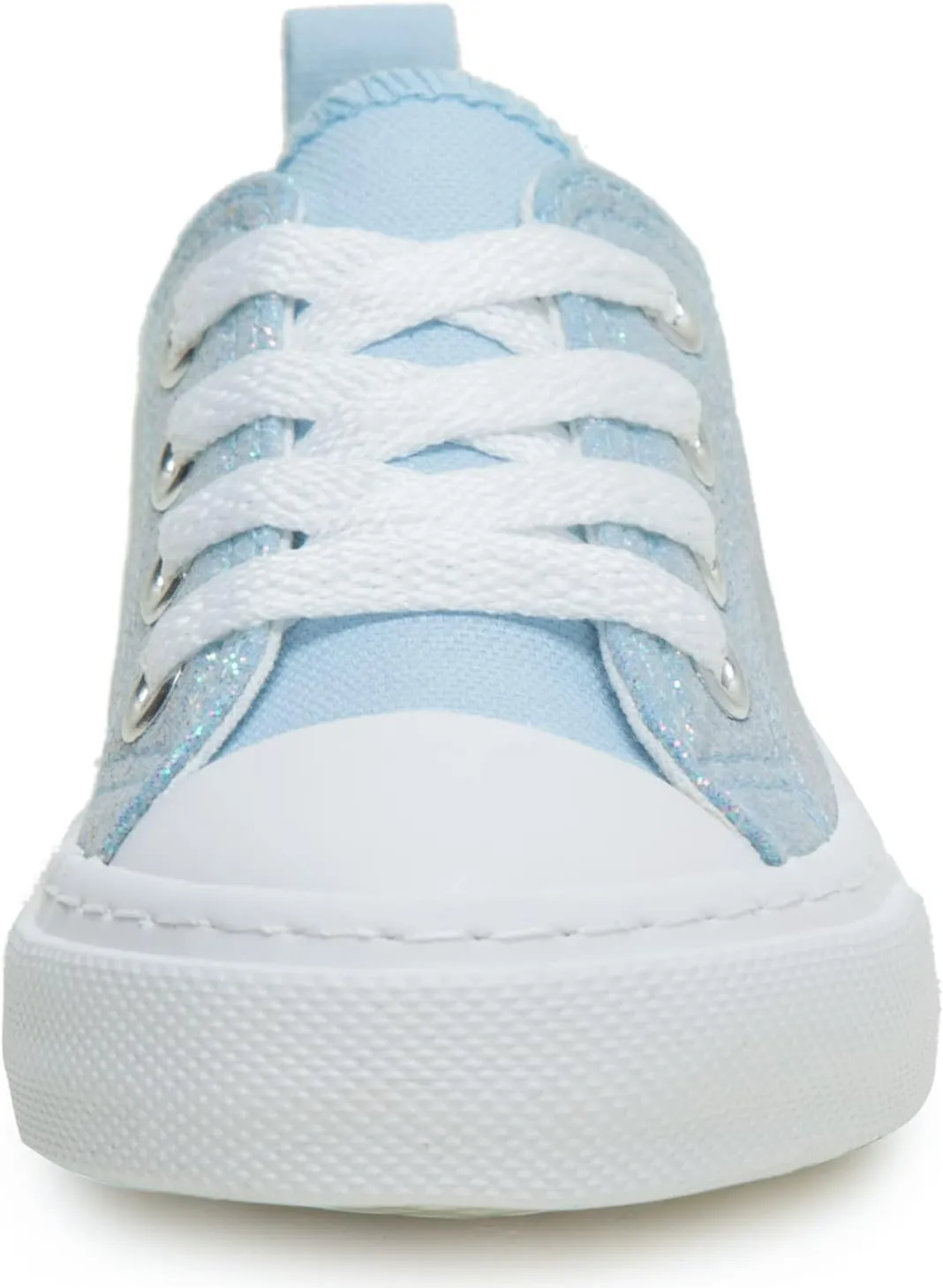 HugRain Little Girls Kids Classic Sparkle Low Top Lace Up Sneakers Walking Shoes