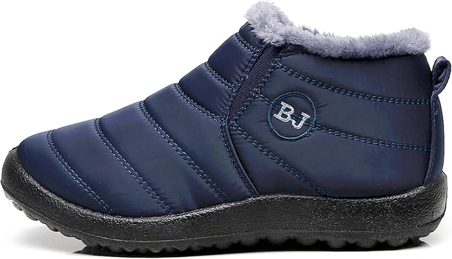 INEELUYI Men Women Winter Boots Outdoor Warm Fur Lined Slip On Sneakers Anti-Slip Waterproof Snow Boots