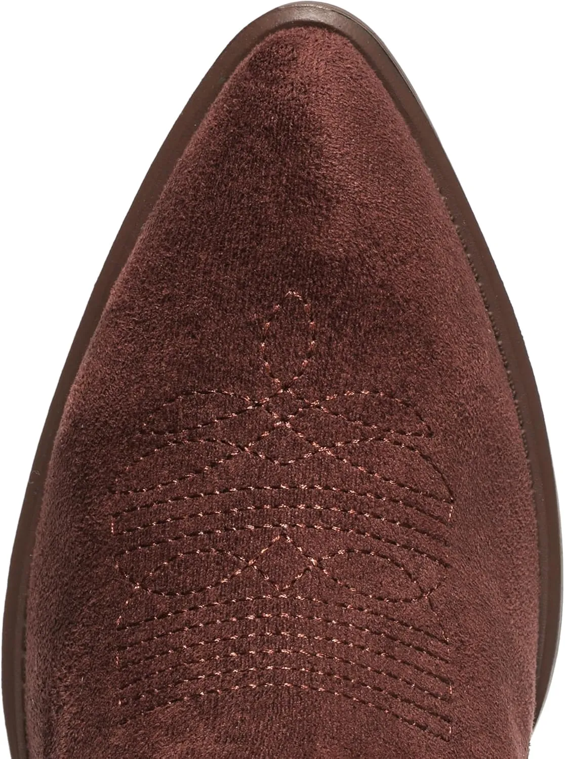 IXU Cowboy Boots for Women Suede Ankle Western Cowgirl Boots Mid Calf Pointed Toe Short Chunky Classic Booties