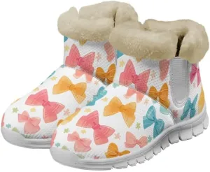 Jeiento Womens Snow Boots Winter Snow Warm Slip on Anti-Slip Winter Shoes for Women Ankle Boots With Warm Flannel Lining