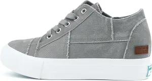 JENN ARDOR Women's Fashion Sneakers Hidden Wedges High Top Zipper Lace Up Platform Sneakers Ladies Walking Casual Canvas Slip On Comfortable Shoes