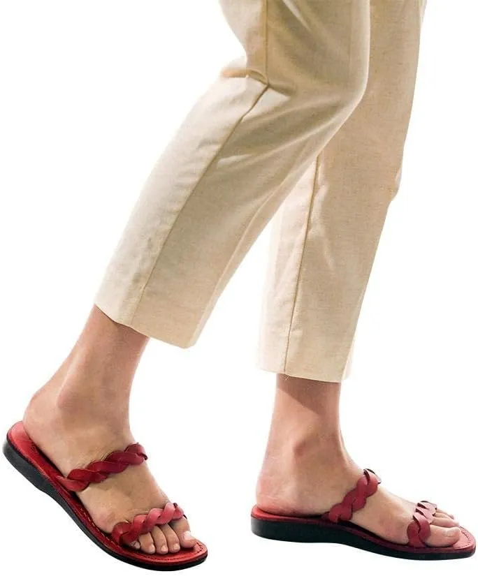 Joanna - Leather Braided Strap Sandal - Womens Sandals