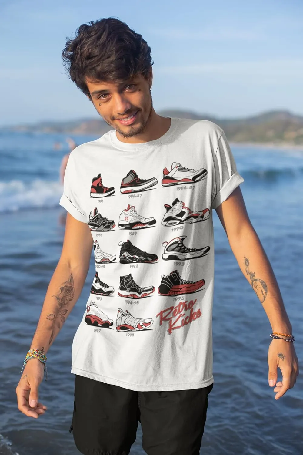 Jordan Retro Sneakers Matching T-Shirt, Tee for Jordan 1-6, 11-13, Gift