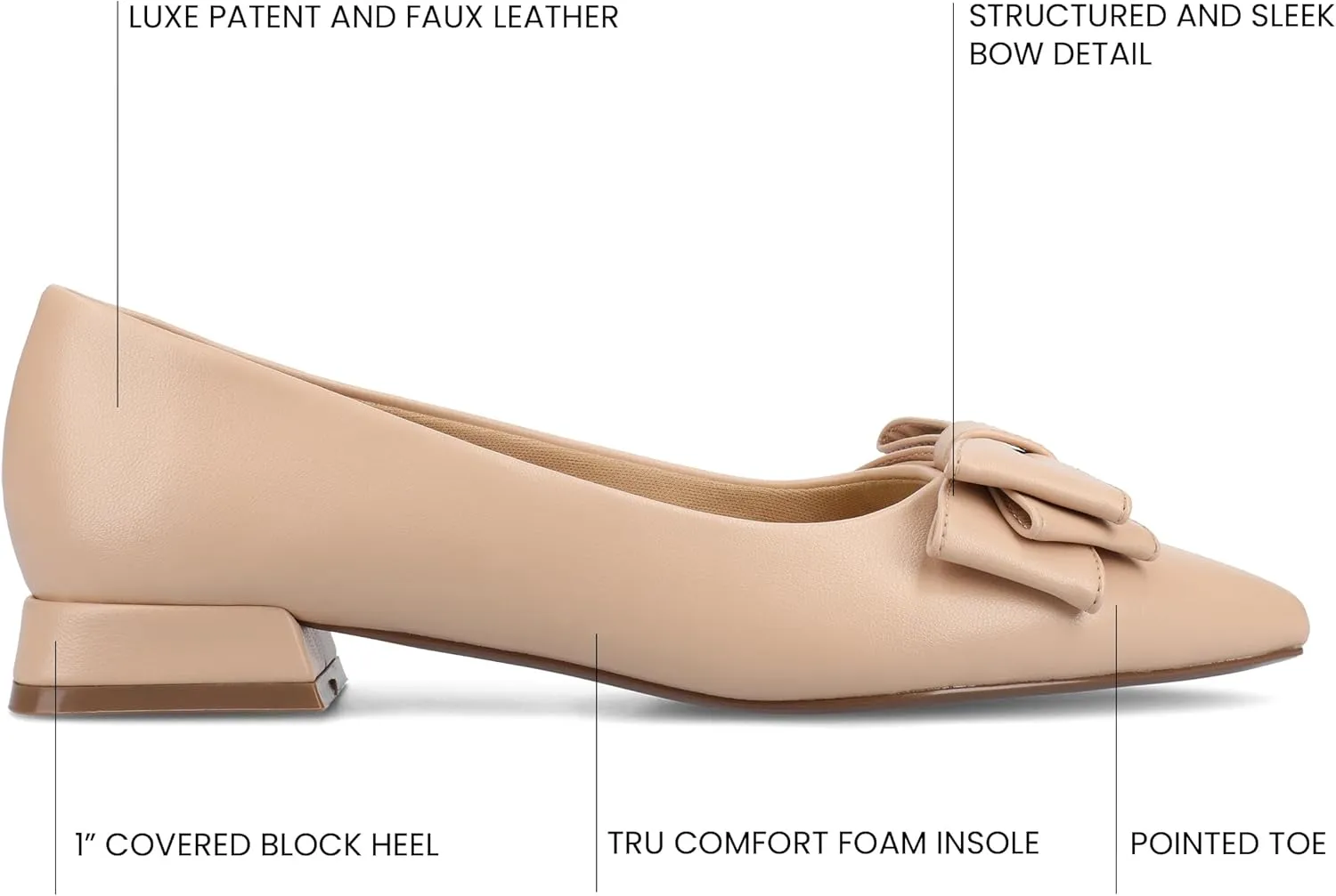 Journee Collection Womens Ophelia Bow Flat Shoes
