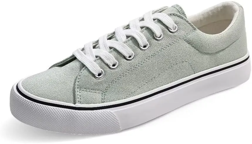 JUDIS Women's Lace Up Low Top Canvas Shoes Fashion Casual Sneakers