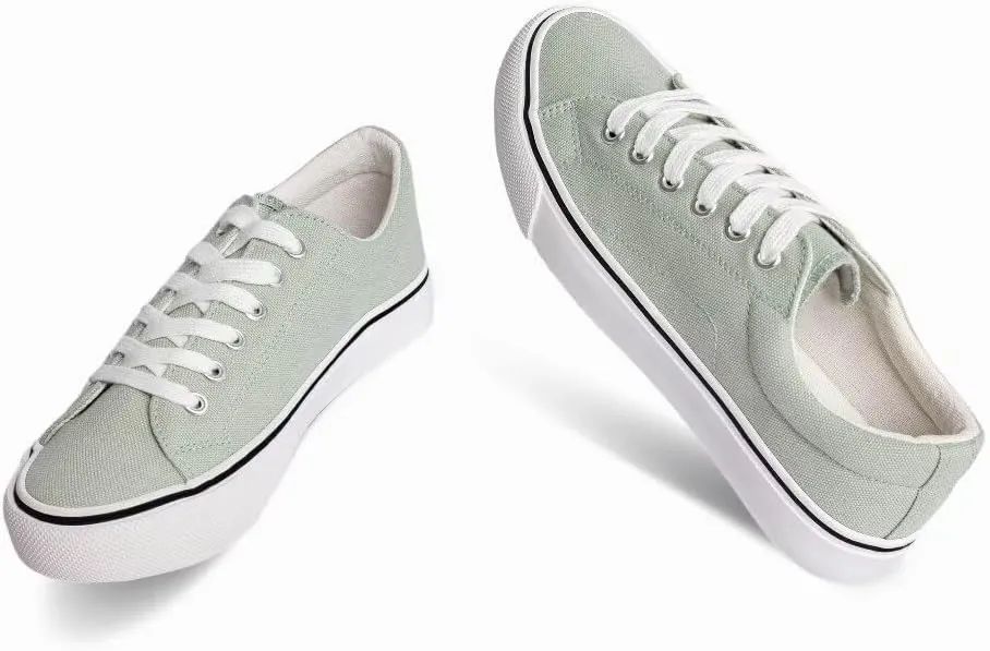 JUDIS Women's Lace Up Low Top Canvas Shoes Fashion Casual Sneakers