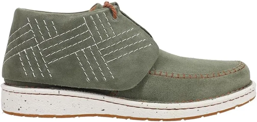 Justin Boots Womens Zila Embroidered Round Toe Moccasin Casual Boots Ankle - Green - Size 6.5 B