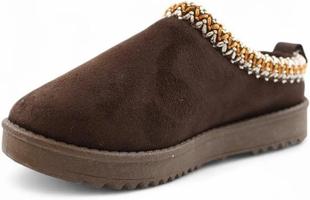Kids & Girls Mini Low Ankle Boot Fur Lined Warm Slipper Shoes