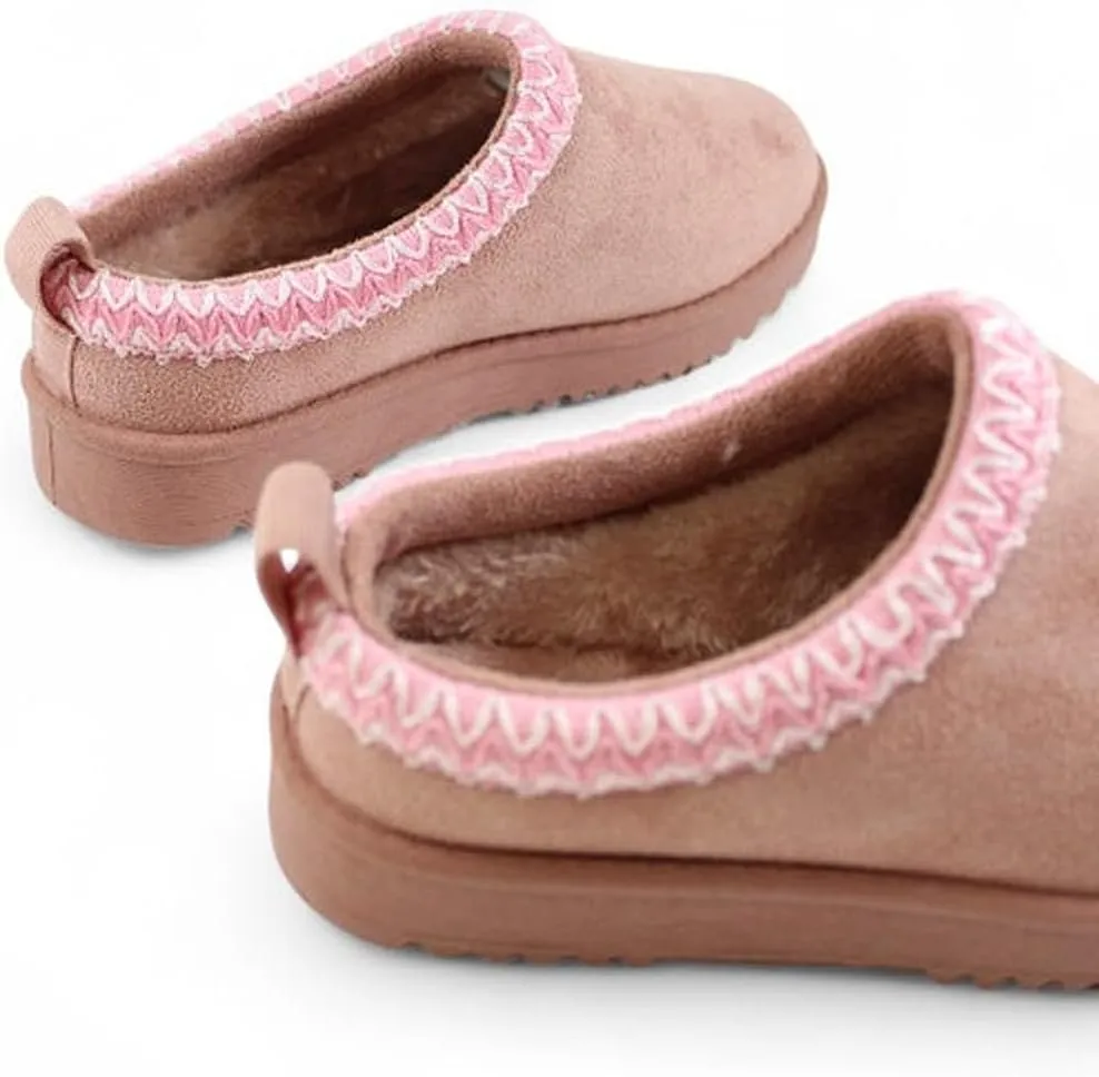 Kids & Girls Mini Low Ankle Boot Fur Lined Warm Slipper Shoes