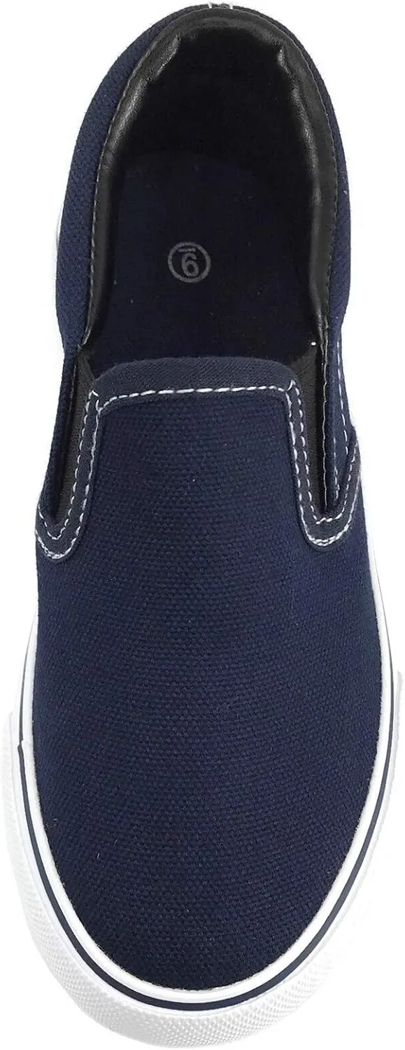 Kid's Classic Slip On Canvas Sneaker Skater Shoes