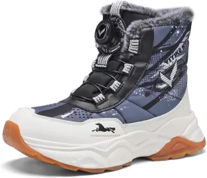 Kids Snow Boots Boys Girls Winter Shoes Warm Waterproof Slip Resistant Outdoor Hiking Walking Boot