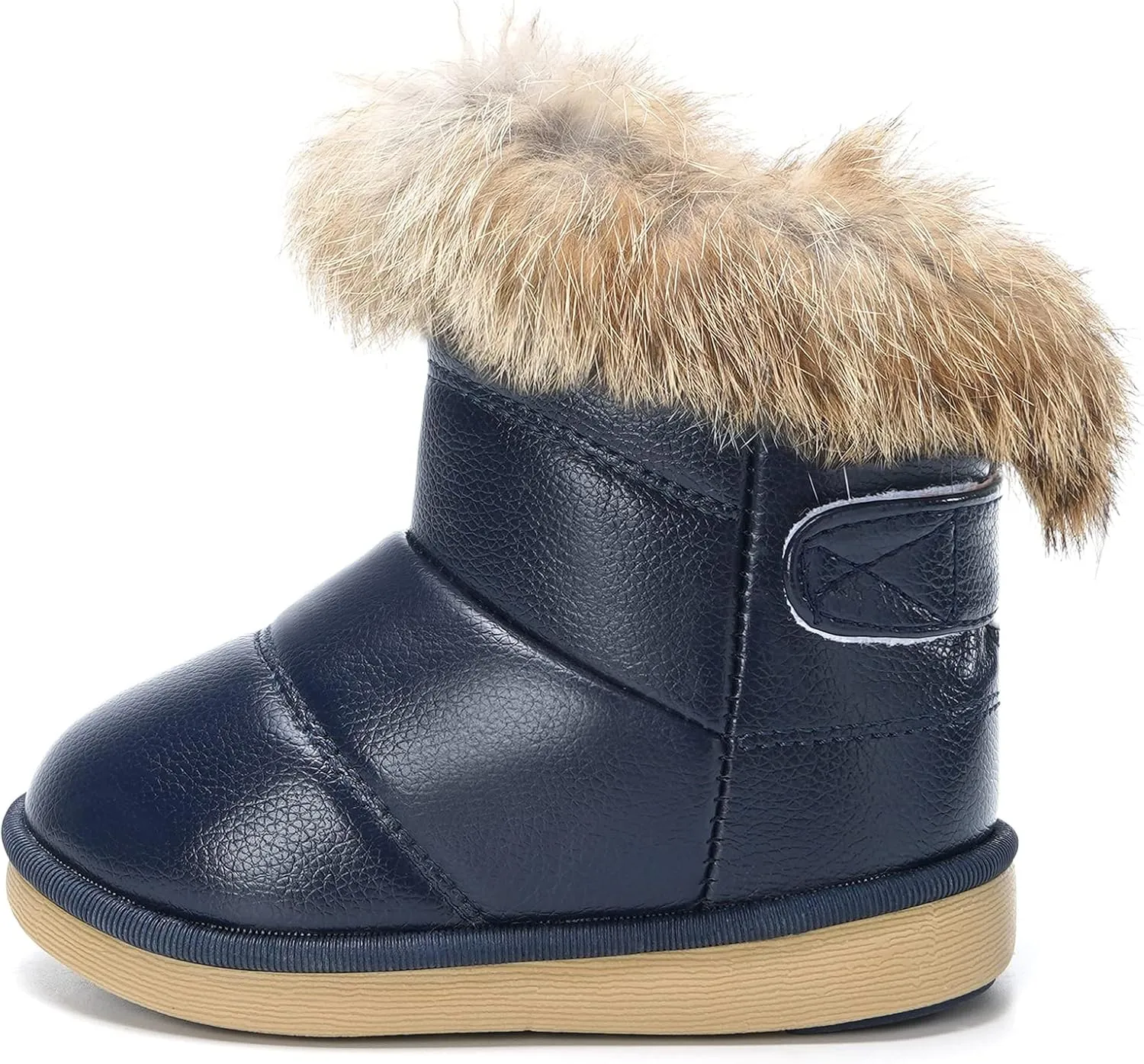 KVbabby Toddler boots Kids Snow Boots Girl's Warm Winter Boots Waterproof Boot PU Leather Non-slip
