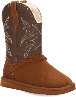 Lamo Women's Wrangler Boots for Women - NeverWet® water and Stain resistant technology - Cirrus footbed System™ - Cozy Faux fur lining 10.5" Women's Western Style boots