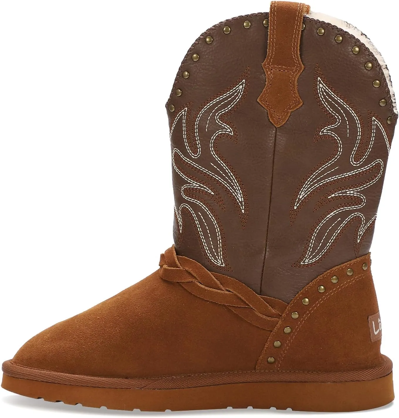 Lamo Women's Wrangler Boots for Women - NeverWet® water and Stain resistant technology - Cirrus footbed System™ - Cozy Faux fur lining 10.5" Women's Western Style boots