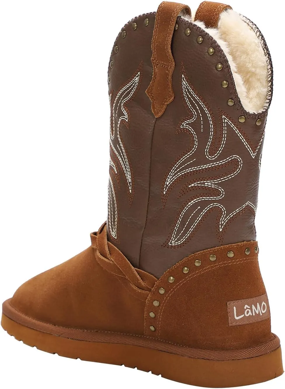 Lamo Women's Wrangler Boots for Women - NeverWet® water and Stain resistant technology - Cirrus footbed System™ - Cozy Faux fur lining 10.5" Women's Western Style boots