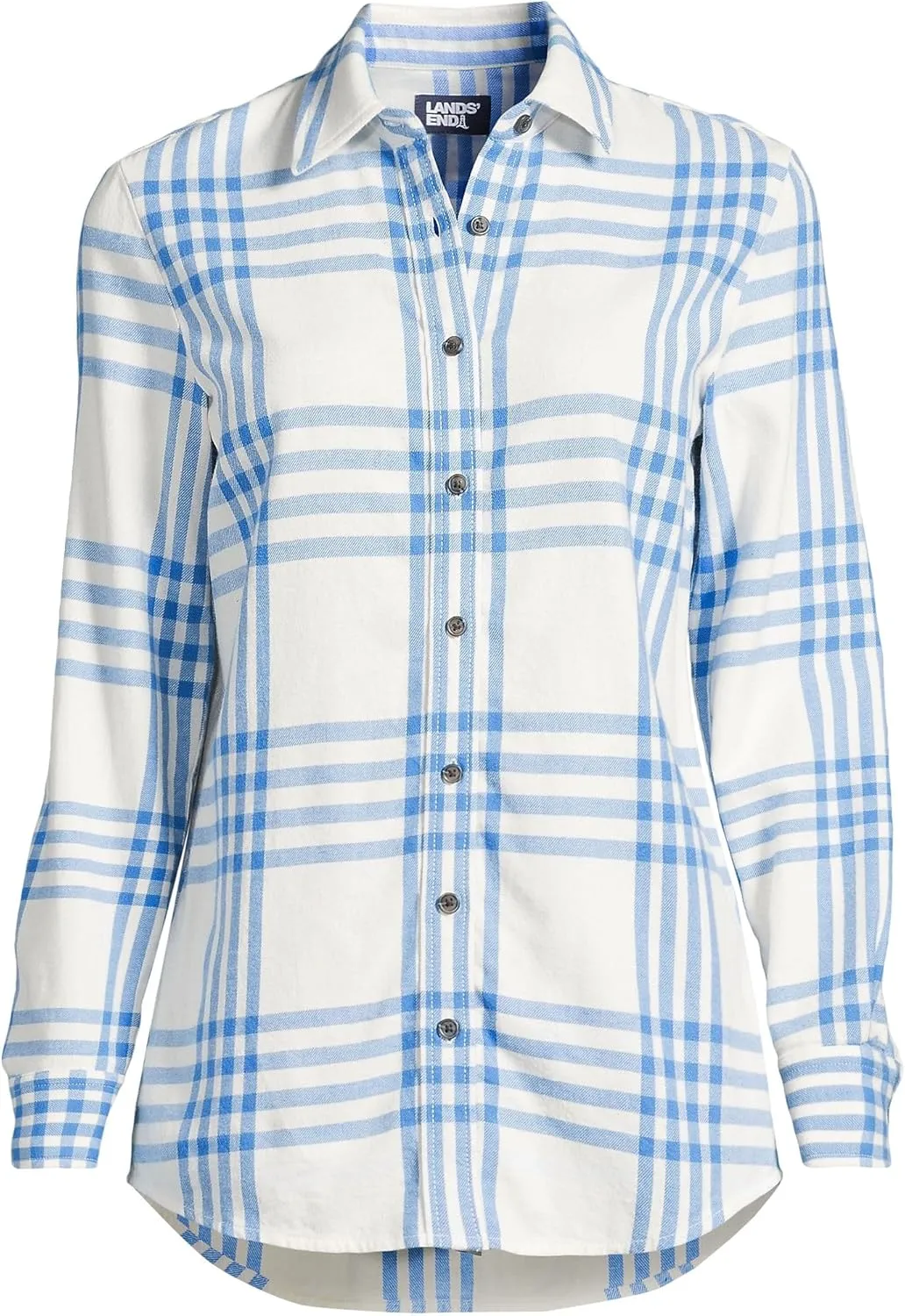 Lands' End Blake Shelton x Women's Flannel Boyfriend Fit Long Sleeve Shirt