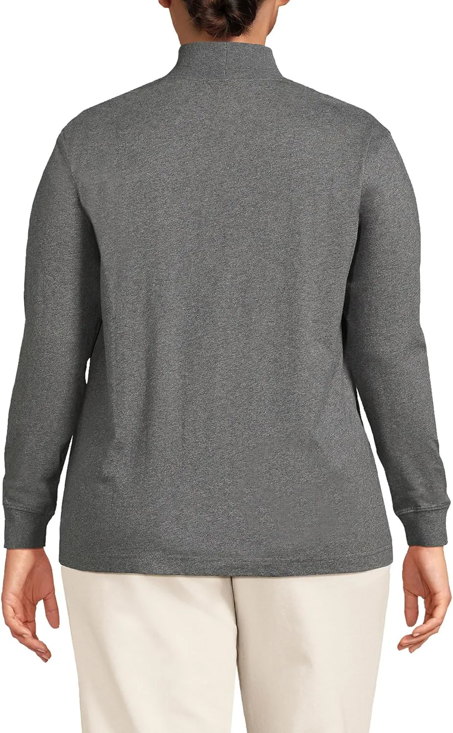 Lands' End Women's Plus Size Long Sleeve Super T Mock