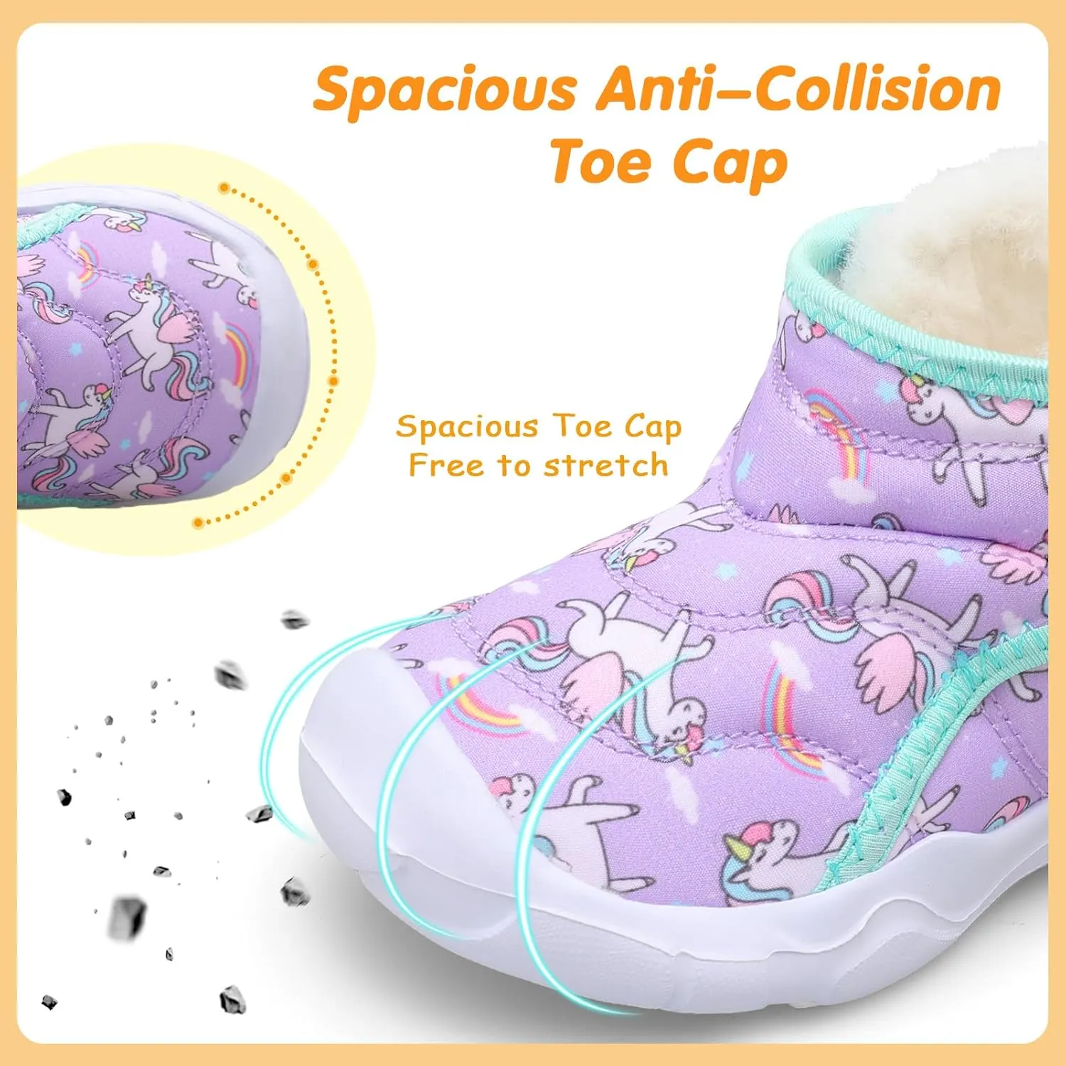 LeIsfIt Toddler Boots Girls Boys Winter Boots Cozy Fleece Snow Boots Indoor Outdoor Warm Shoes