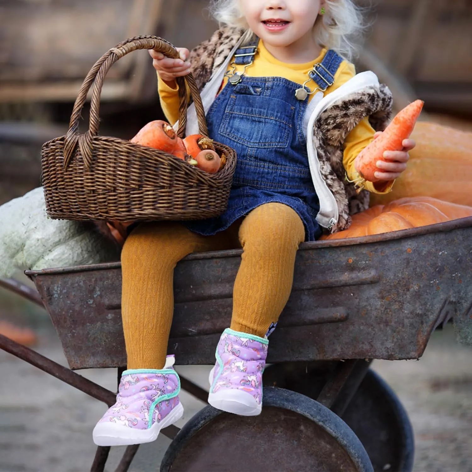 LeIsfIt Toddler Boots Girls Boys Winter Boots Cozy Fleece Snow Boots Indoor Outdoor Warm Shoes