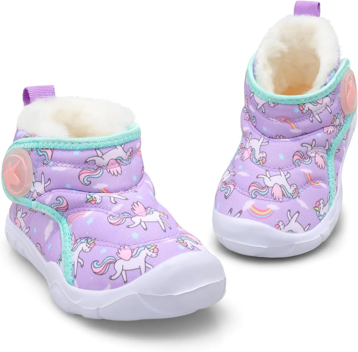 LeIsfIt Toddler Boots Girls Boys Winter Boots Cozy Fleece Snow Boots Indoor Outdoor Warm Shoes