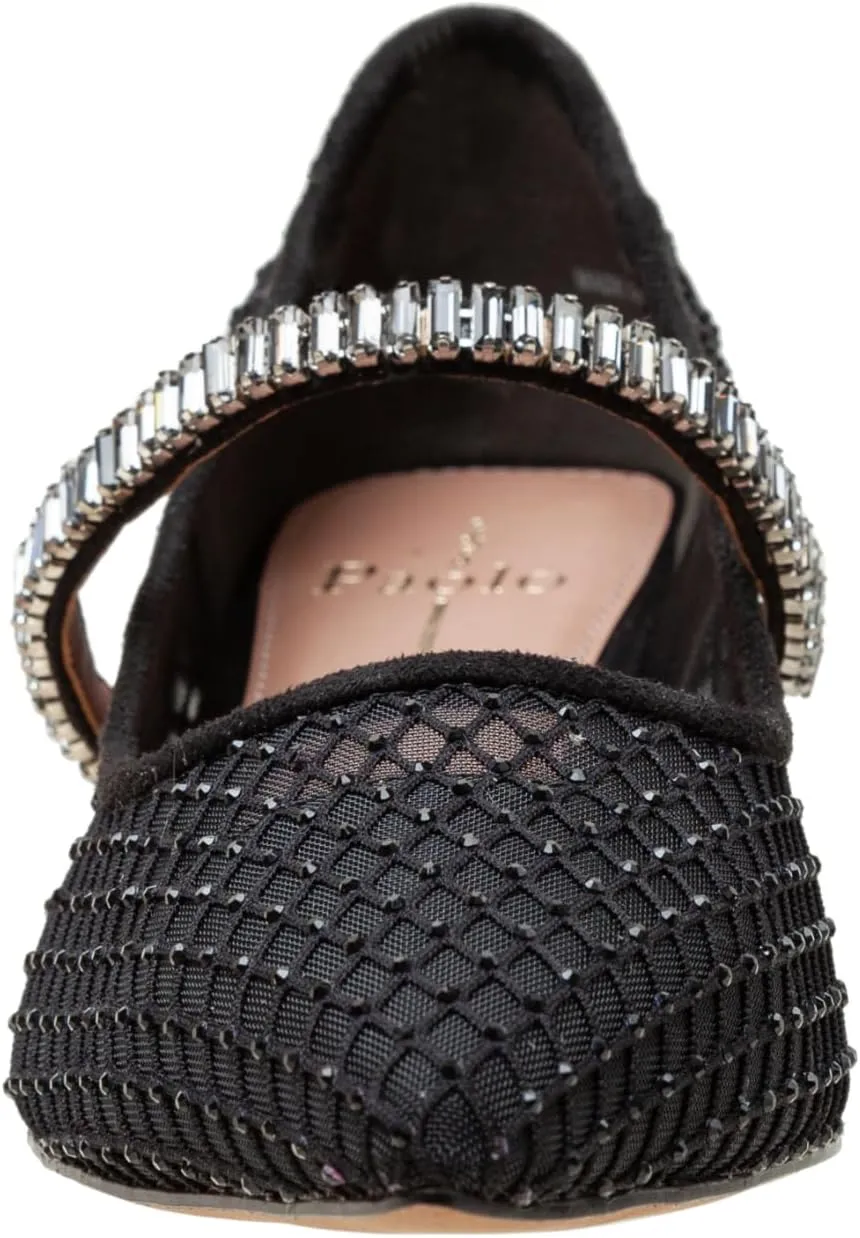 Linea Paolo - Carmine - Womens Crystal Mesh Mary Jane Pumps