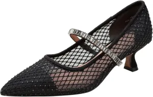 Linea Paolo - Carmine - Womens Crystal Mesh Mary Jane Pumps