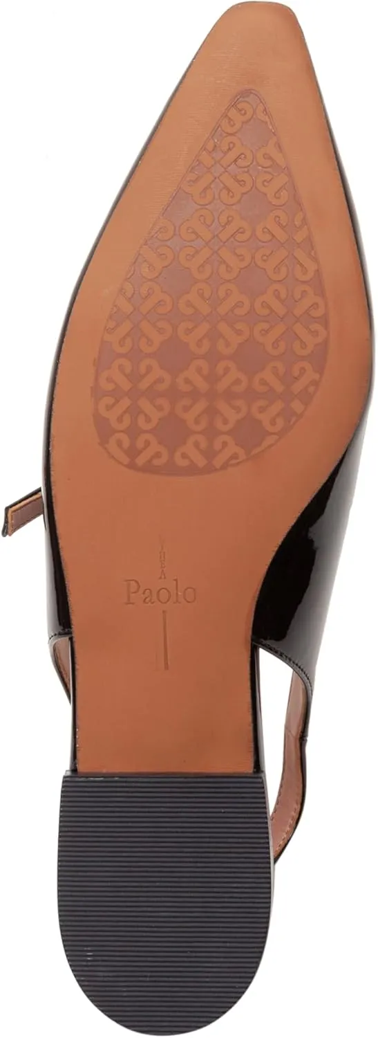 Linea Paolo - Celeste - Womens Leather Or Patent Slingback Flats