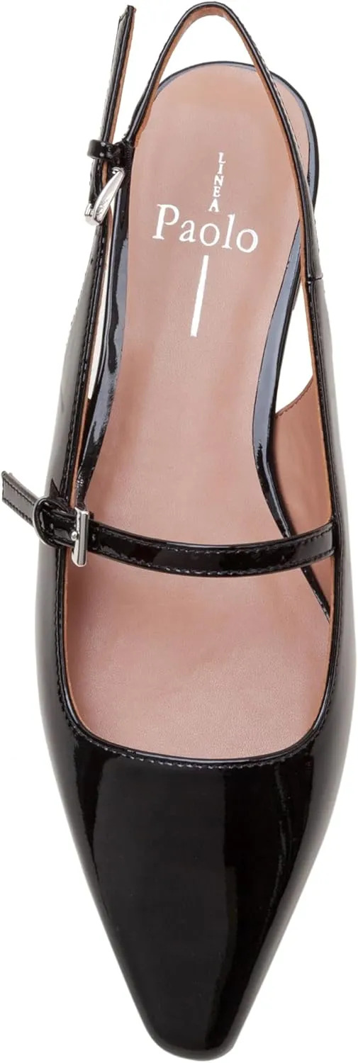 Linea Paolo - Celeste - Womens Leather Or Patent Slingback Flats